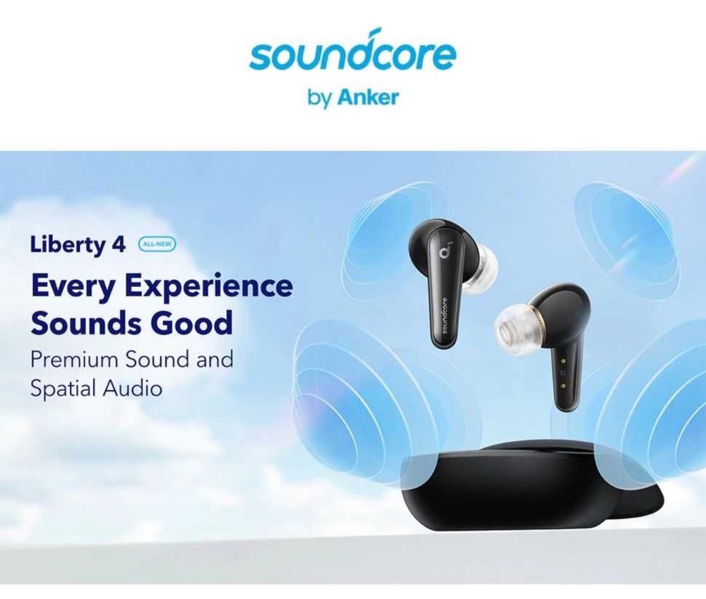 Anker Soundcore Liberty 4 White 9H/28H/LDAC/ANC