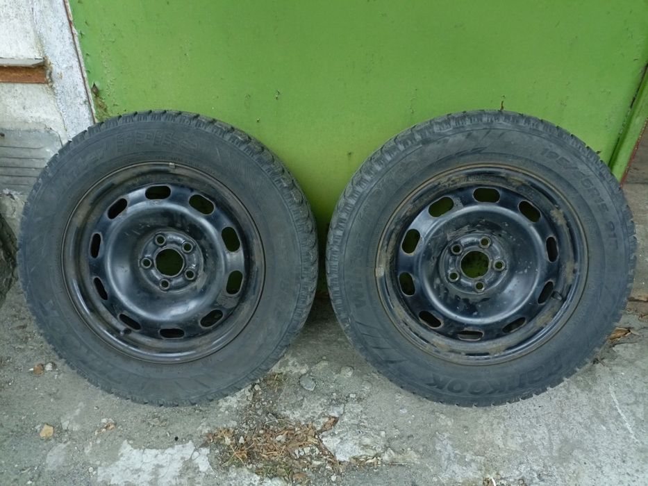 Диски r15 5x100 et38, комплектом с зимней резиной hankok 195 65