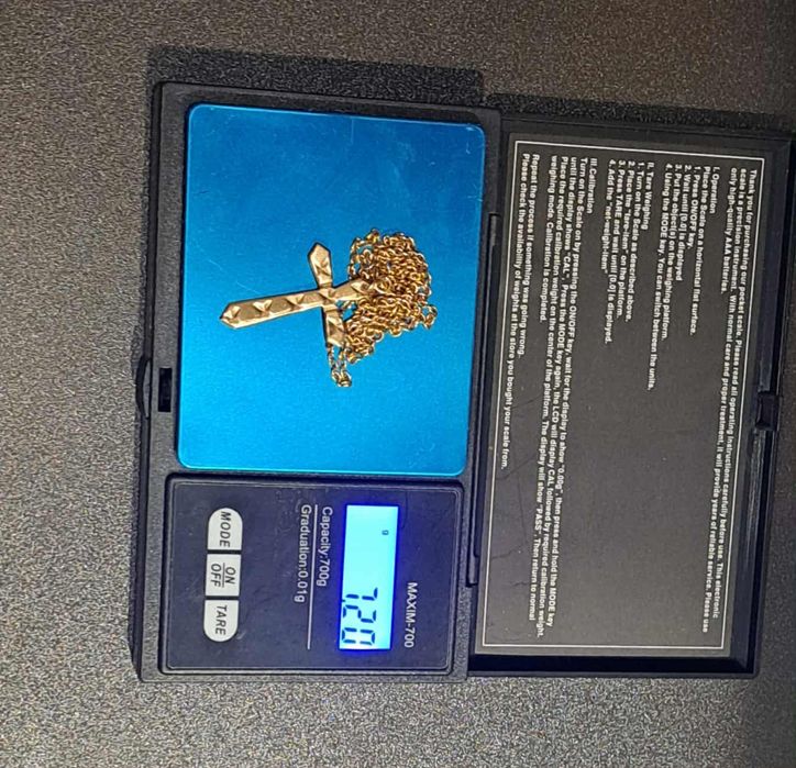 złoty łańcuszek z krzyżykiem pr585 7.2g nie 583 nie apart