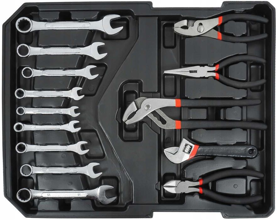 ZESTAW KLUCZY NASADOWYCH Narzędzi Walizka Narzędziowa Klucze Nasadowe