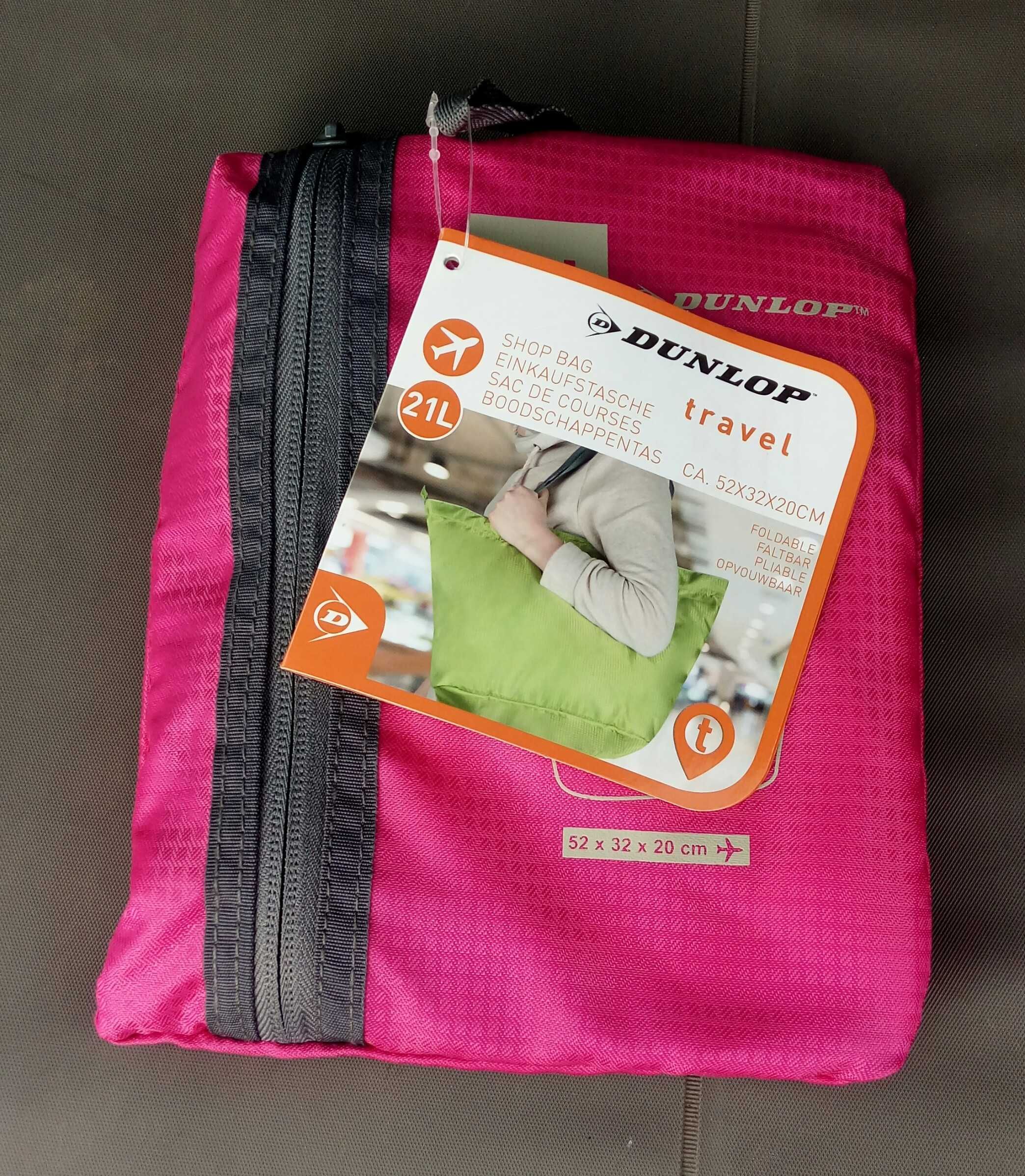 Torby Dunlop. 2 sztuki - podróżna i zakupowa. 38 i 21 litrów
