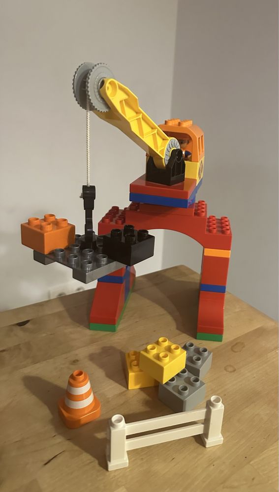 Klocki Lego duplo Wielki dźwig budowa paleta budowlane