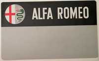 Alfa Romeo placa publicitária em plástico
