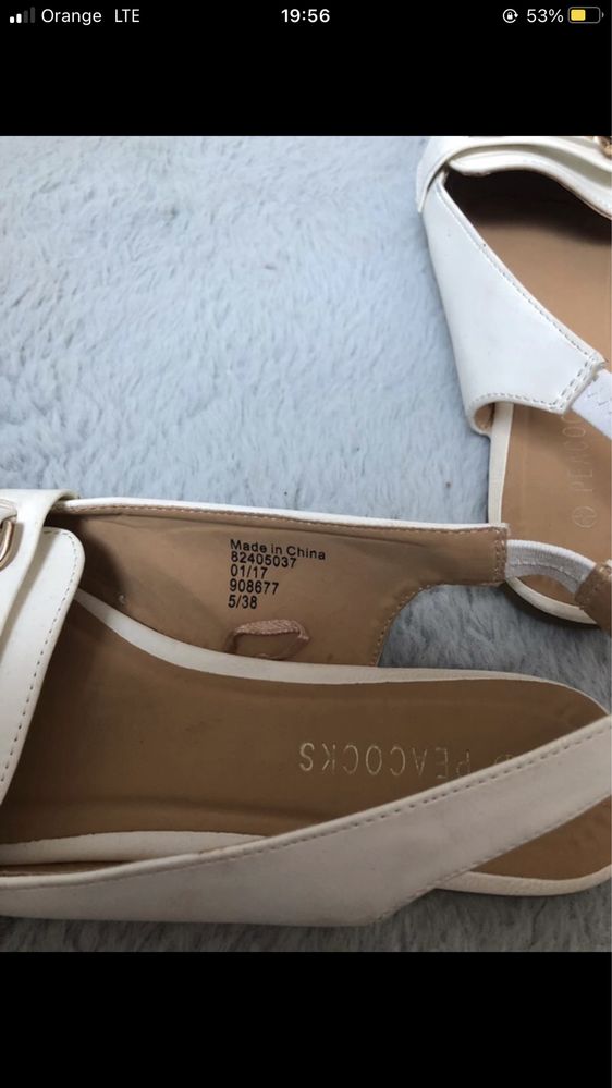 Białe eleganckie buty mokasyny 38