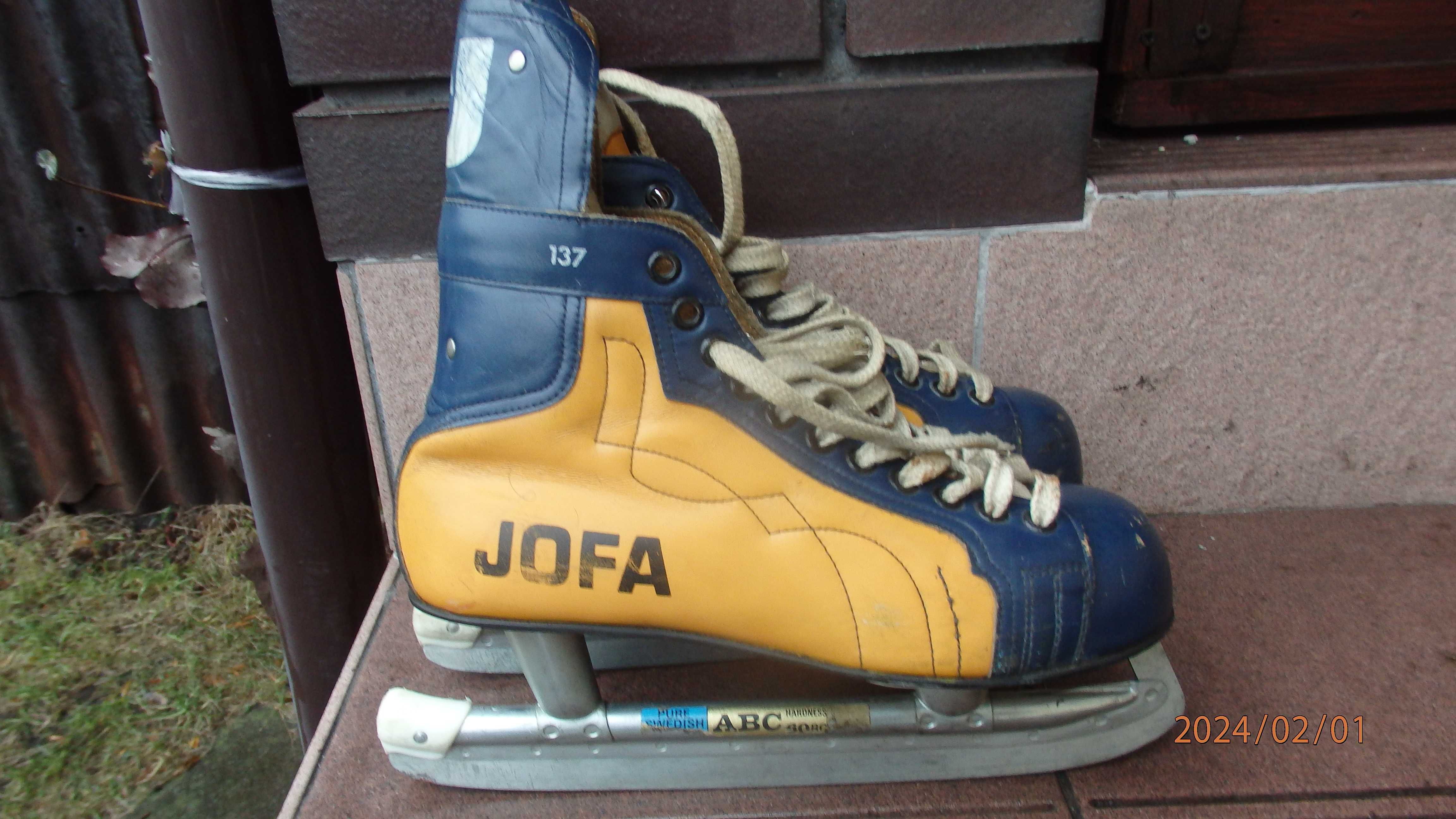 Buty zimowe męskie z łyżwami firmy Jofa (Szwecja) rozmiar 42.