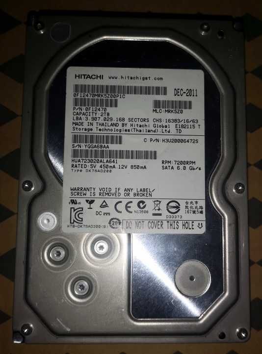 Dysk HDD Hitachi 2GB sata