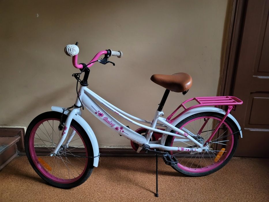 Rower dla dziecka BMX Daisy 20" biało-różowy