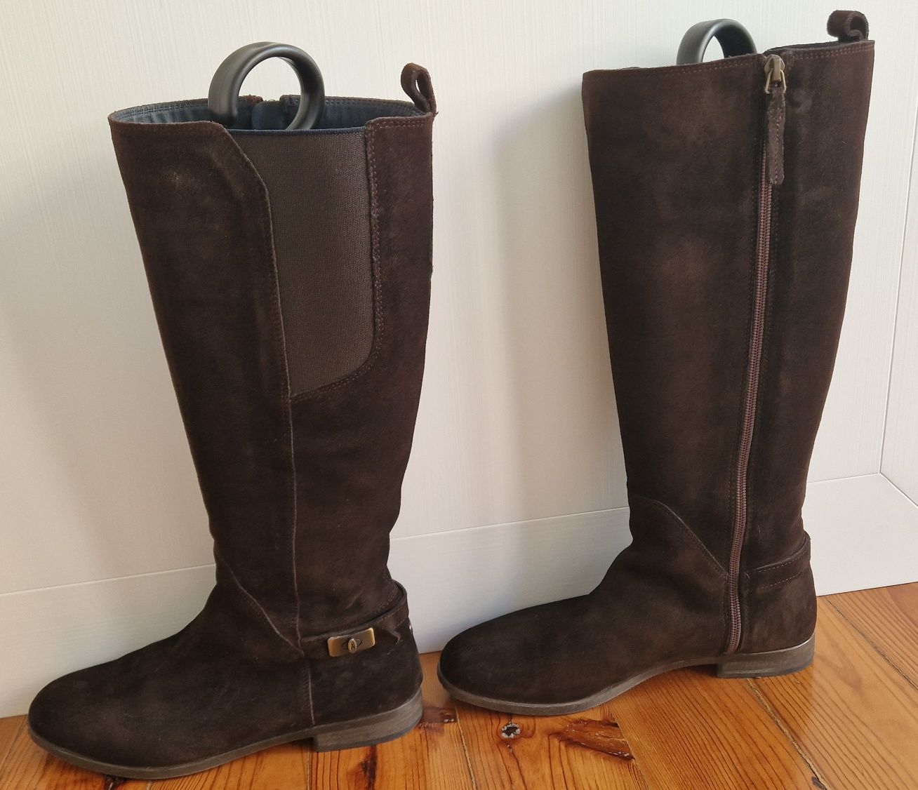 Botas cano alto Tommy Hilfiger 39 castanho camurça