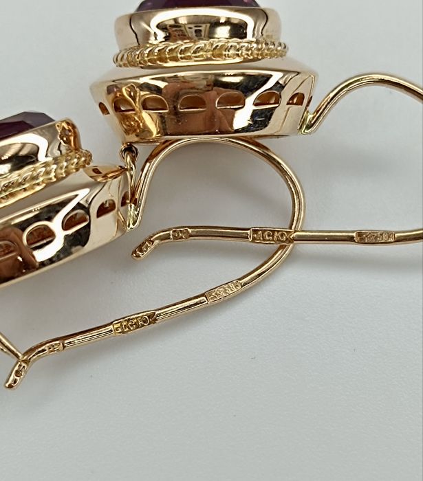 Винтажные советские золотые серьги 583 побы СЮ