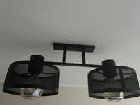 Lampa sufitowa, żyrandol, czarna