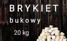 Brykiet bukowy pakowany w worki 20kg