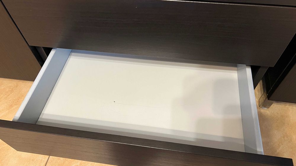 Dwie komody BESTA - Kombinacja z drzwiami, czarnobrąz 120x42x74