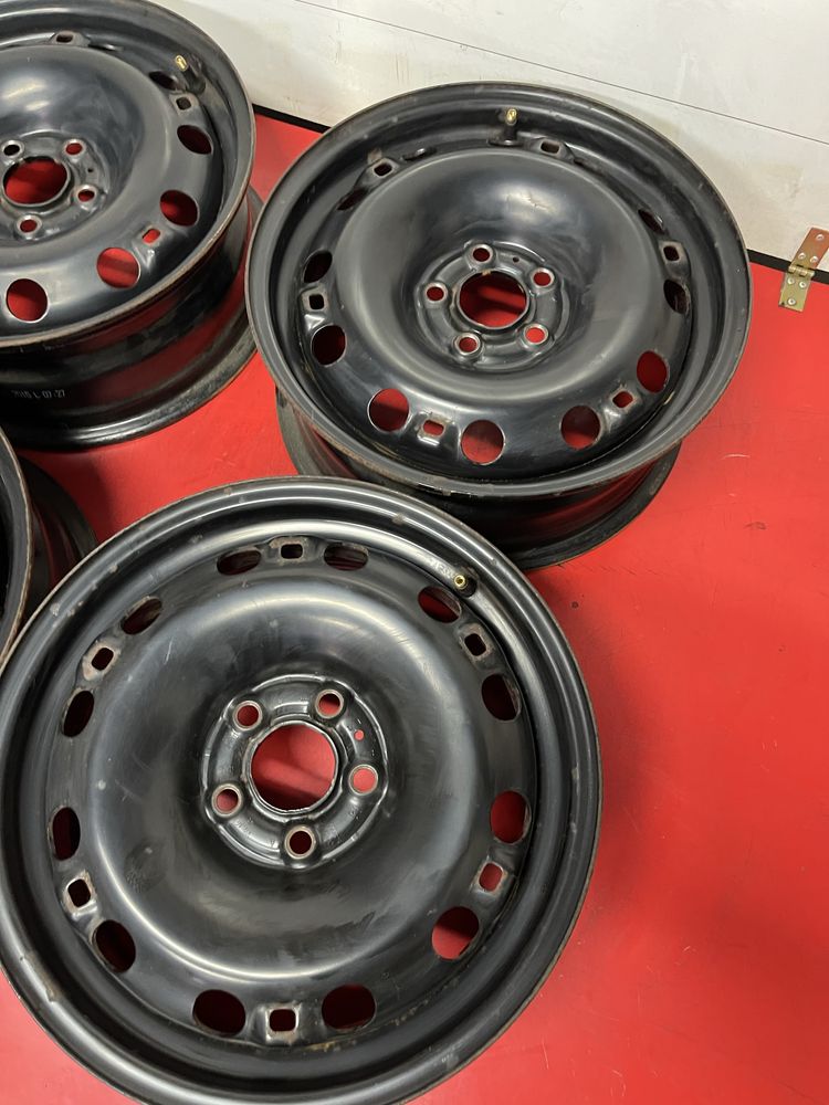 Komplet felg stalowych 5x100 15” 6J ET38 Polo Leon Octavia Fabia