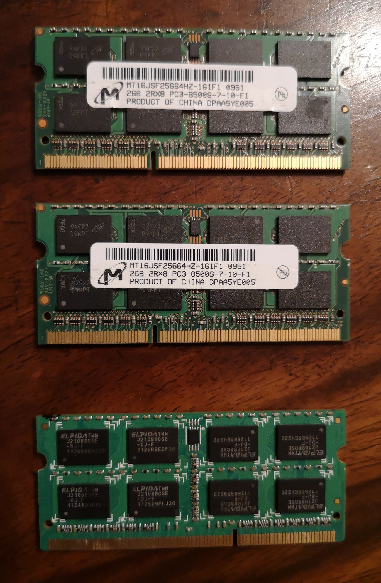 Pamięć do laptopa Micron 2 x 2 GB DDR3.