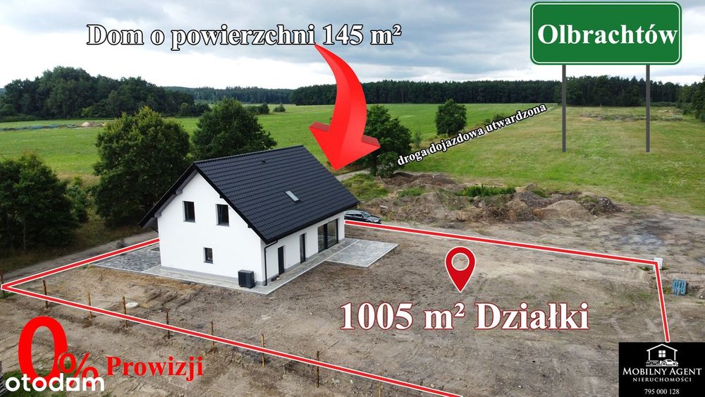 Na sprzedaż nowy dom w Olbrachtowie – projekt „Dom w Malinówkach 23G