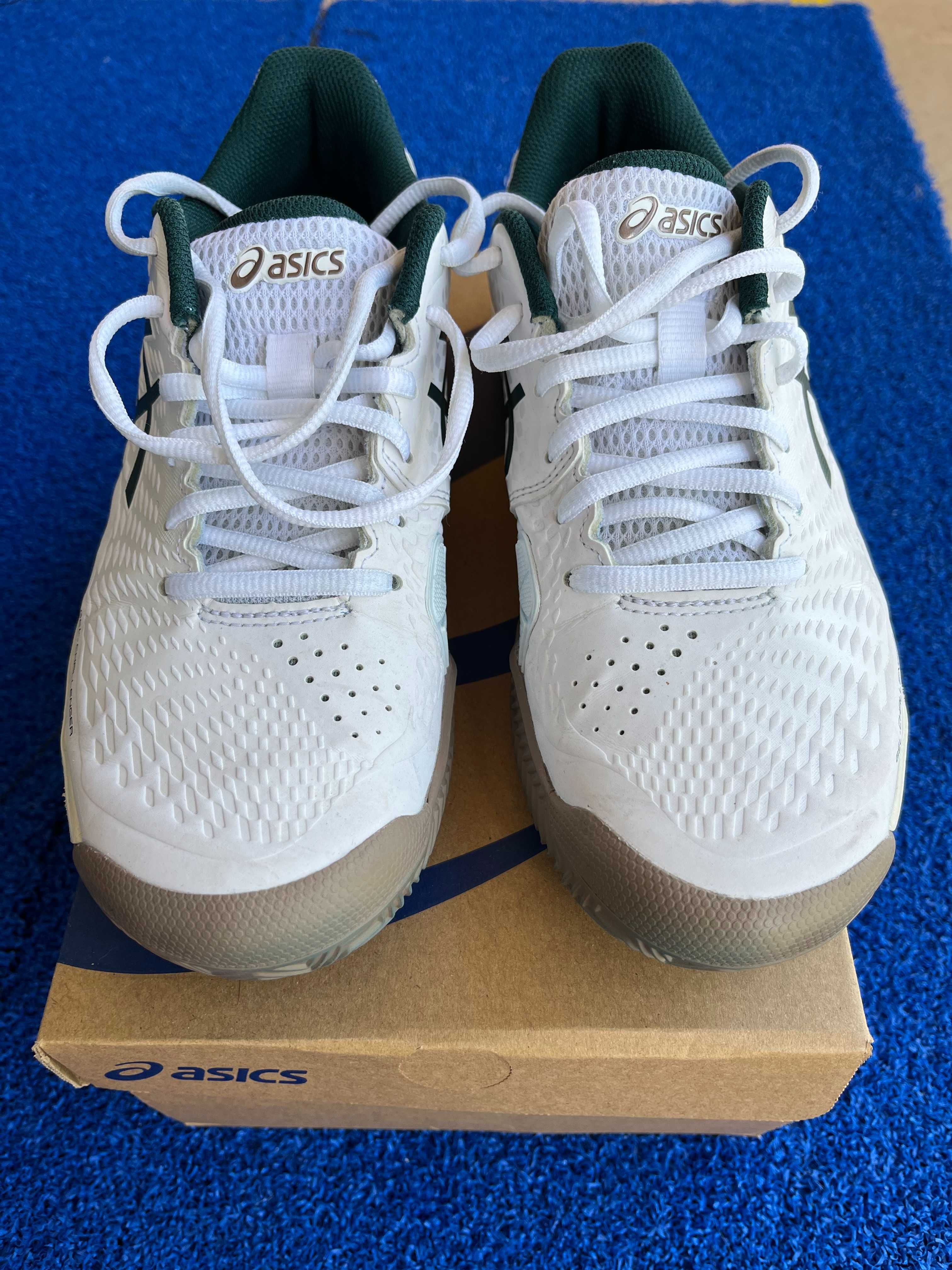 Sapatilhas de Padel ASICS Gel-Challenger 14 CLAY - White/Saxon Green
