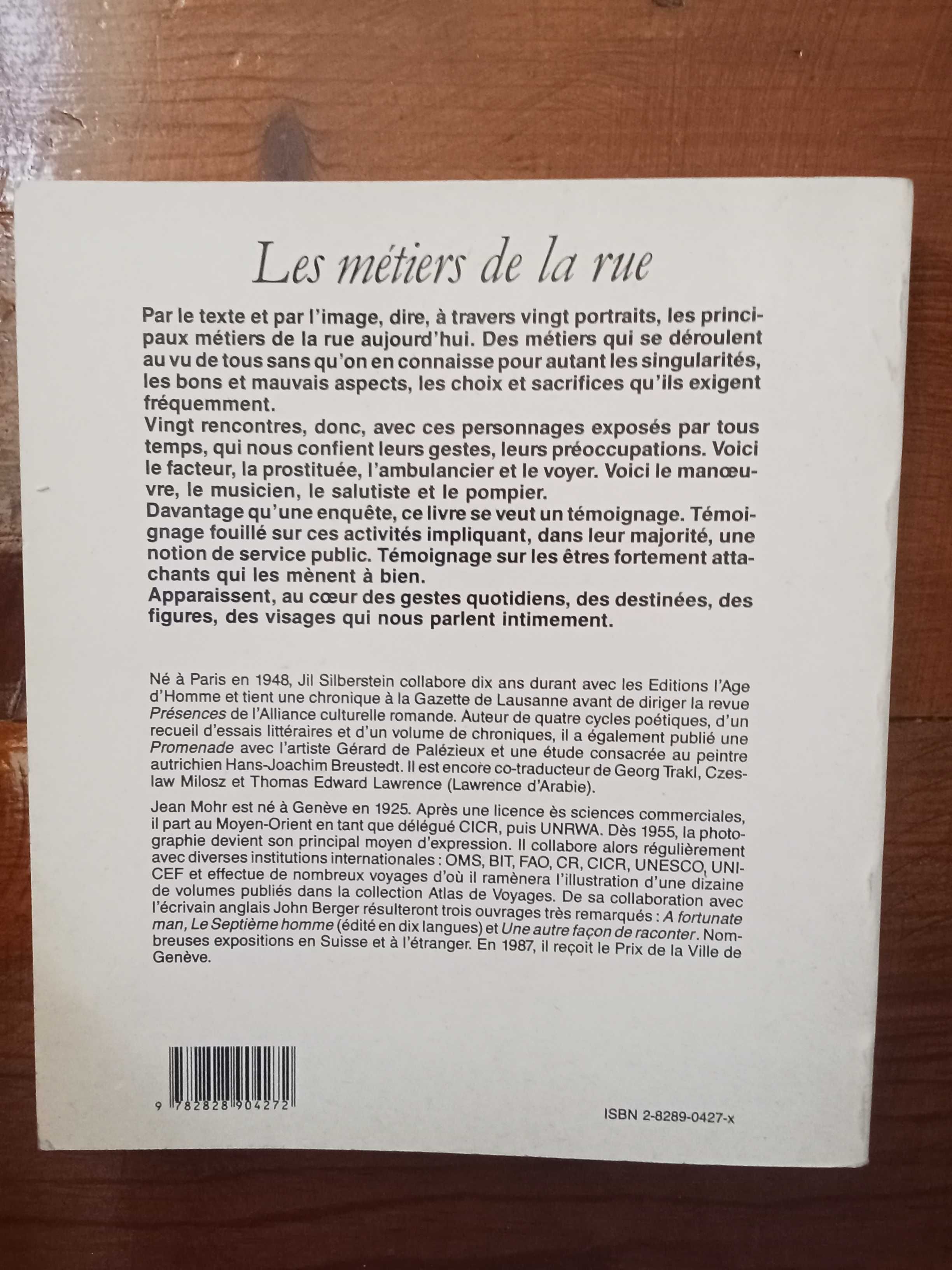 Jil Silberstein e Jean Mohr - Les métiers de la rue
