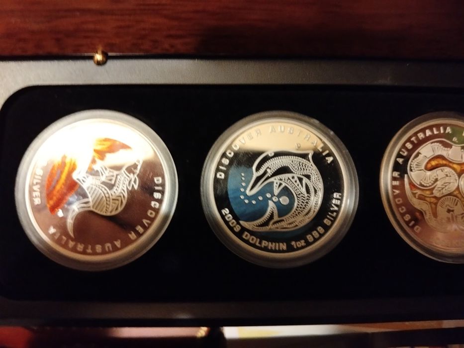 Seria discover Kolekcja monet srebrnych 5 szt w opakowaniu