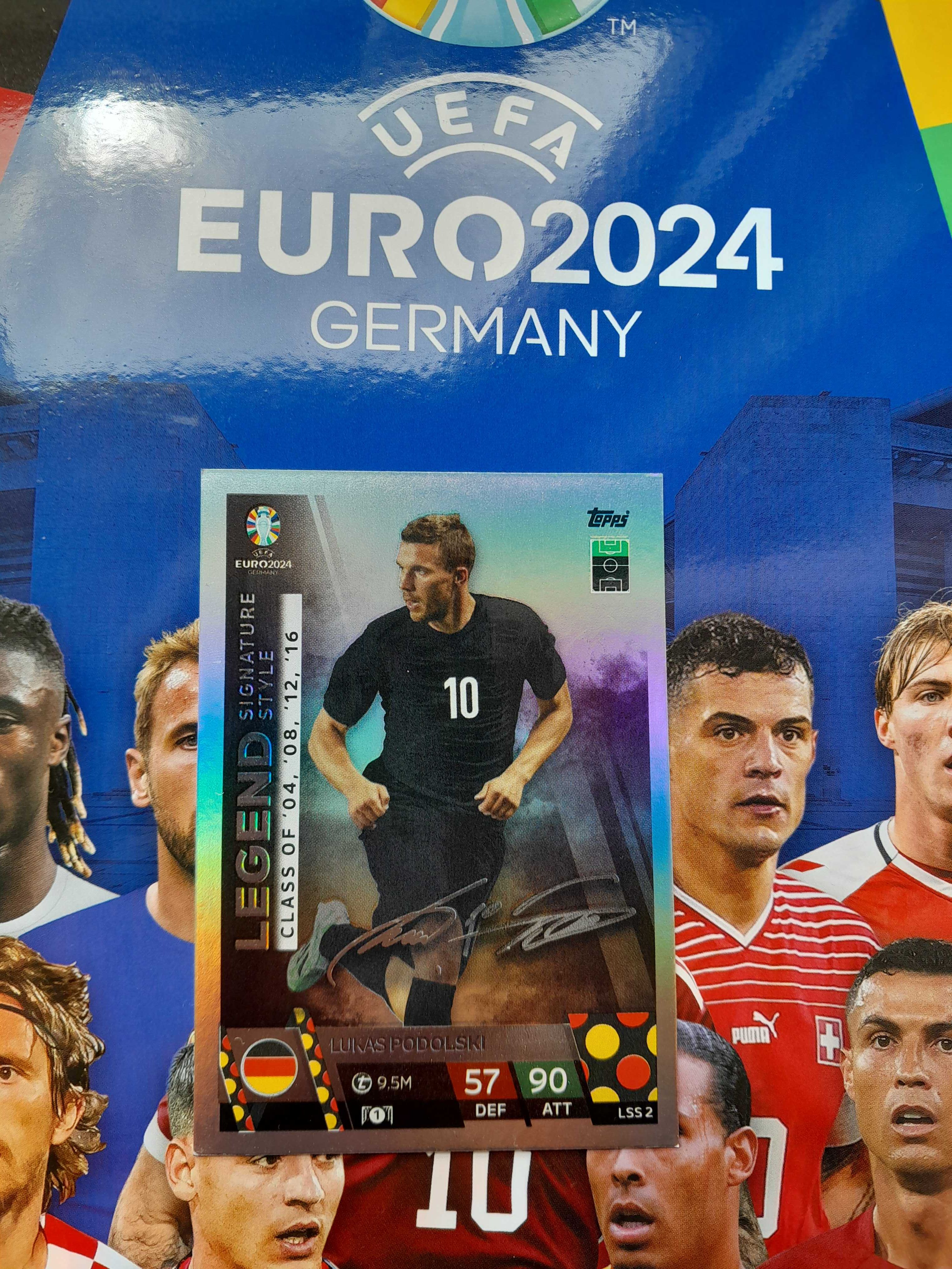 PODOLSKI Match Attax Euro 2024 Autografada