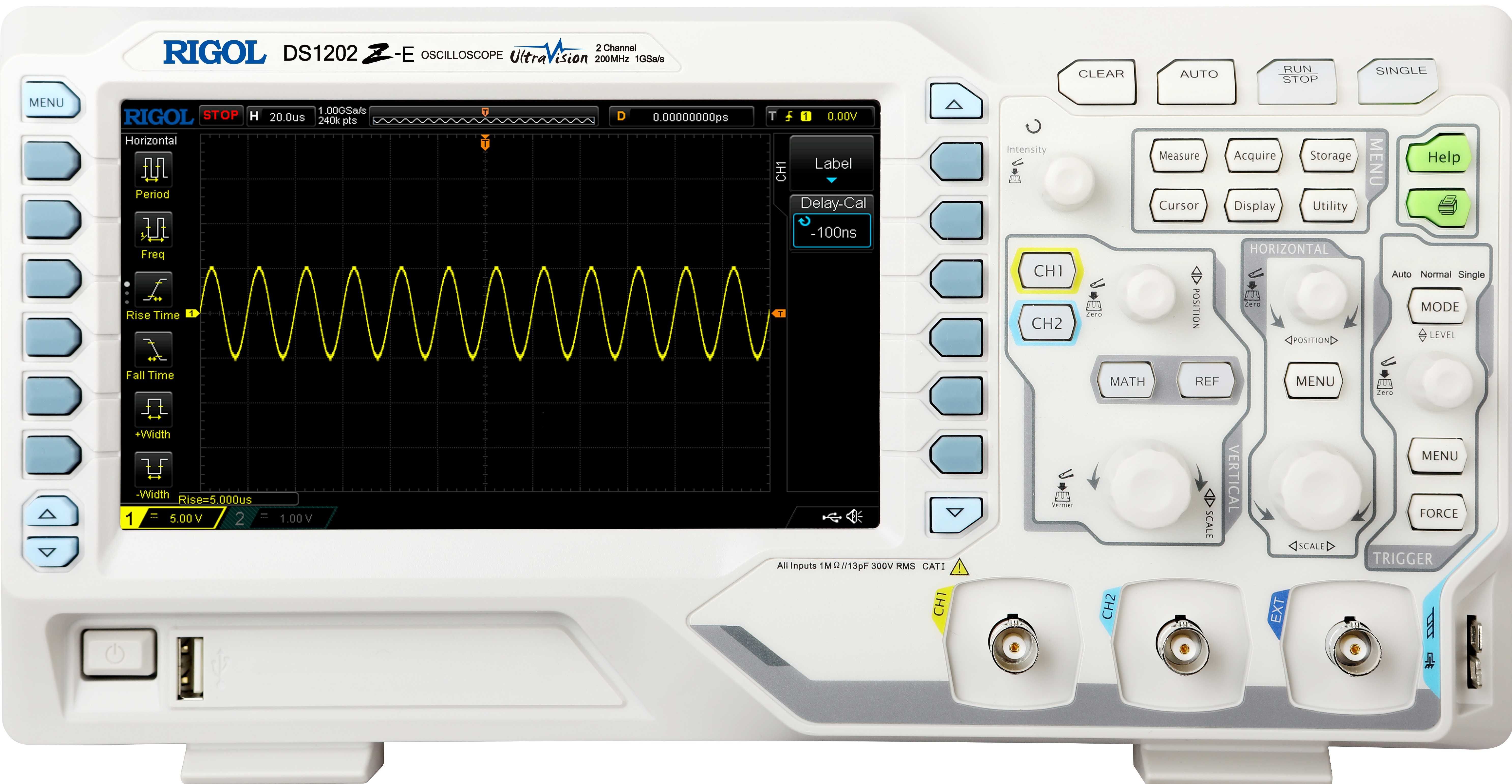 Rigol DS1202Z-E 
Osciloscópio 200 MHz.1Gs/s 2 ch 30.000wfms/s