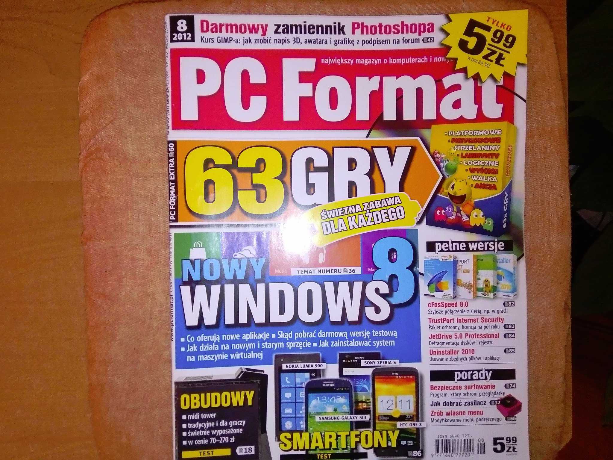 PC Format 8 2012 sierpień (144) Gazeta + płyta CD Czasopismo