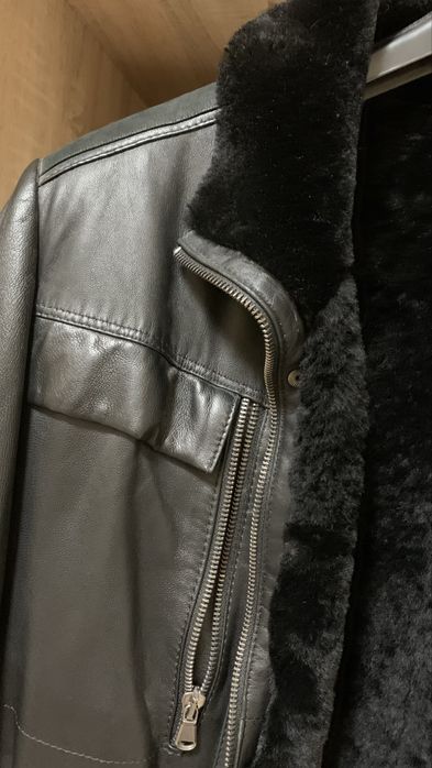 Чоловіча кожана дублянка