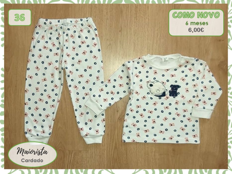 Babygrows e pijamas, vários tamanhos (oferta portes)