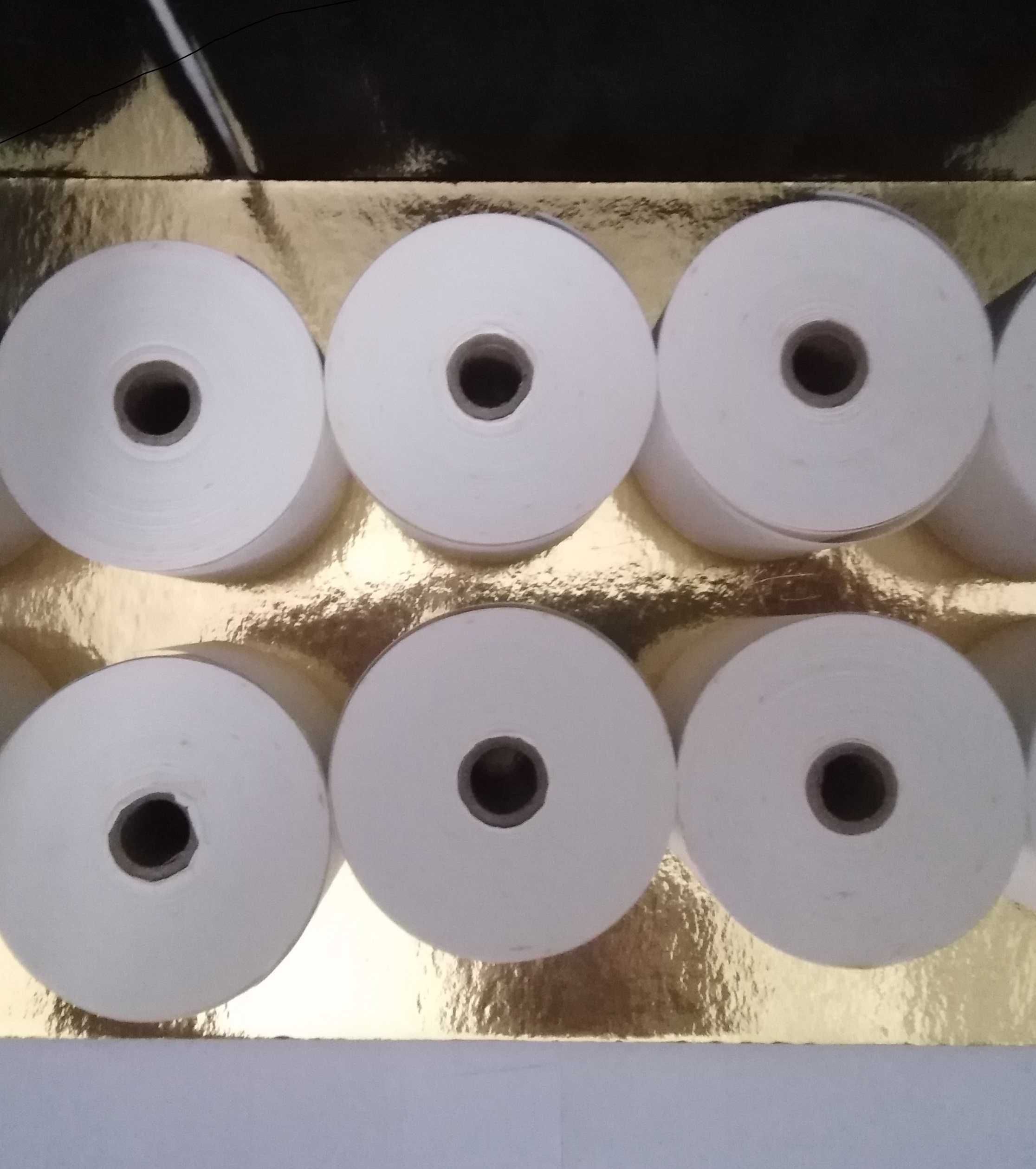 Conjunto de 10 Rolos térmicos 57x60x11 registradora/calculadora.