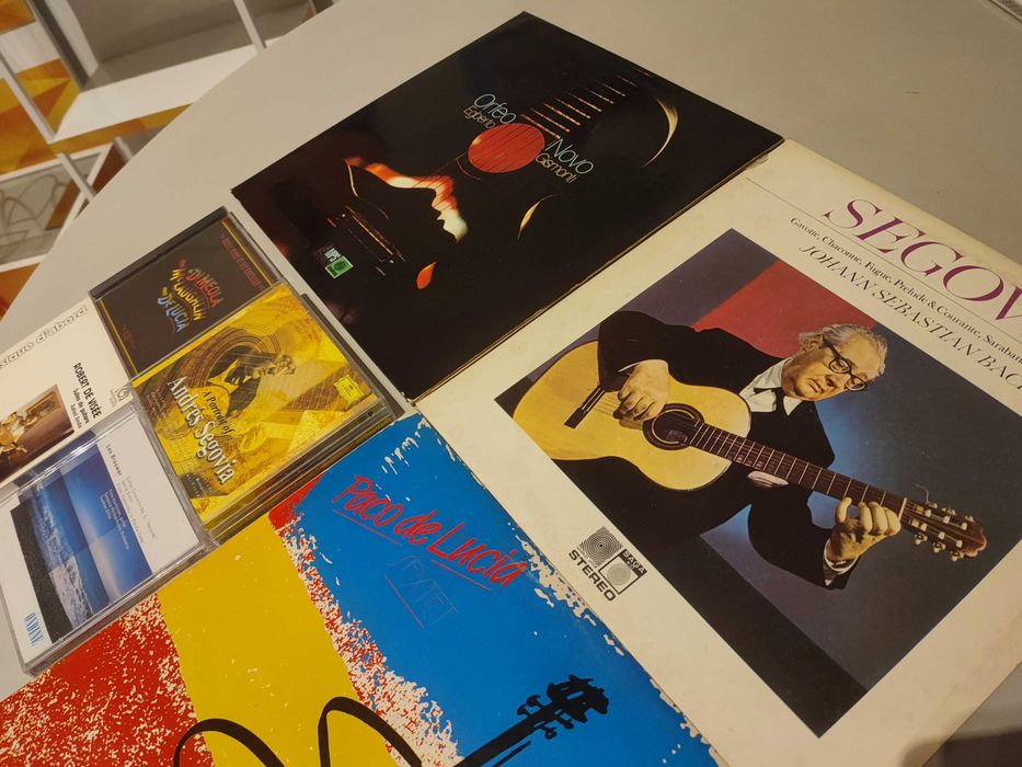 3 Vinis e 4 CDs com mestres da Guitarra: Segovia, Lucia, Gismonti etc