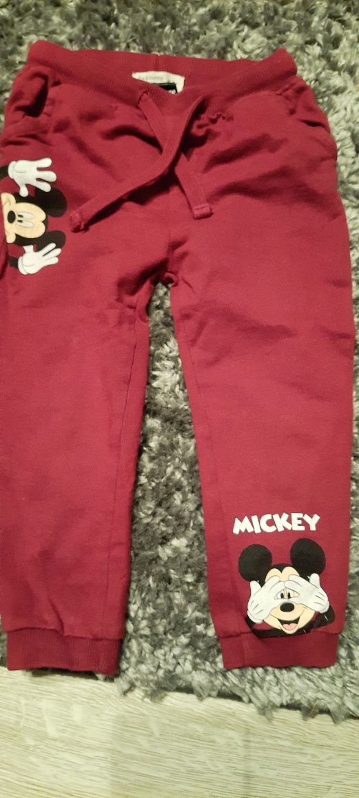 Spodnie Myszka Mickey  dresowe 92