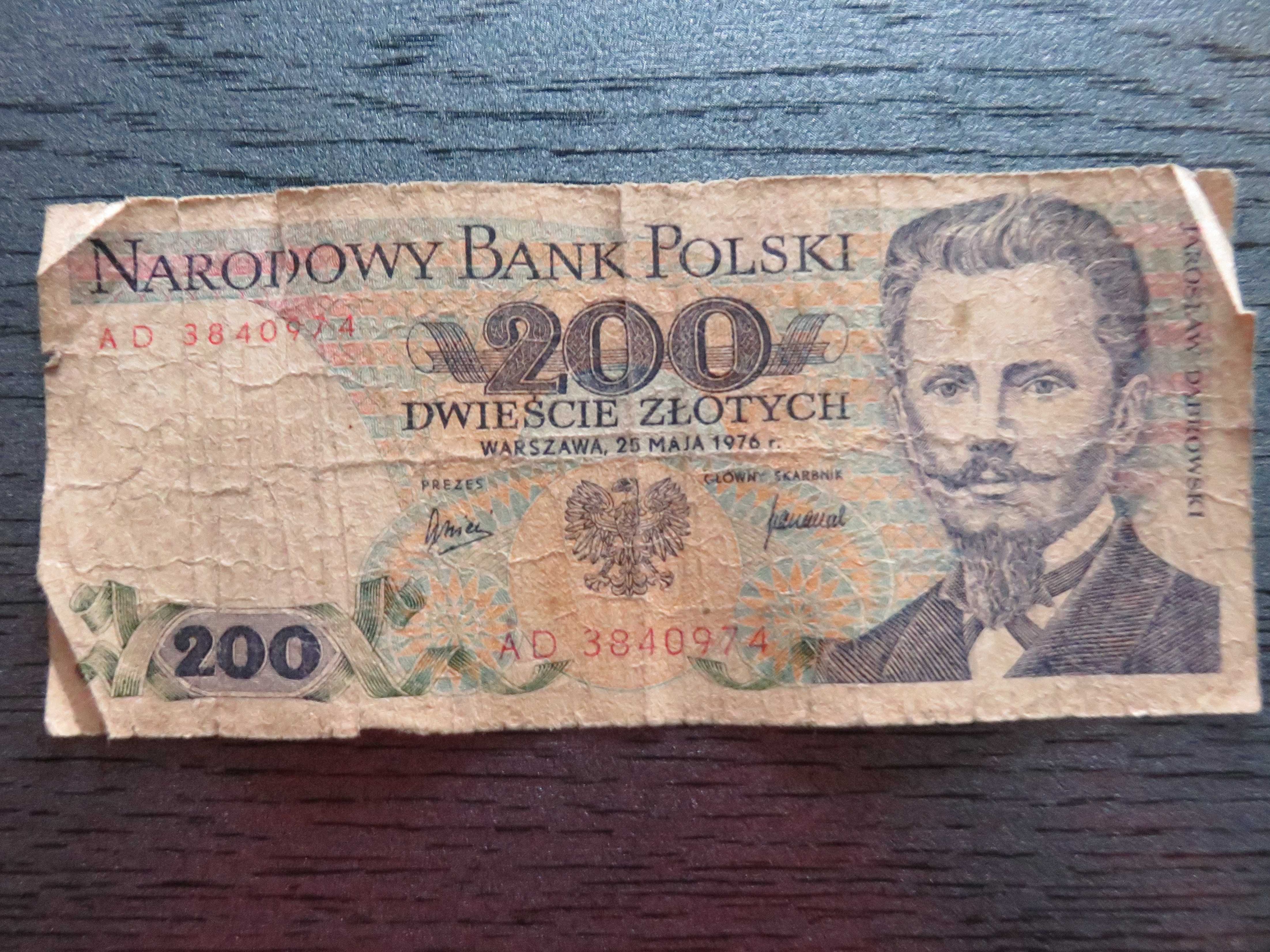 Oferuję kolekcjonerskie banknoty PRL 200 zł w idealnym stanie! Okazja!