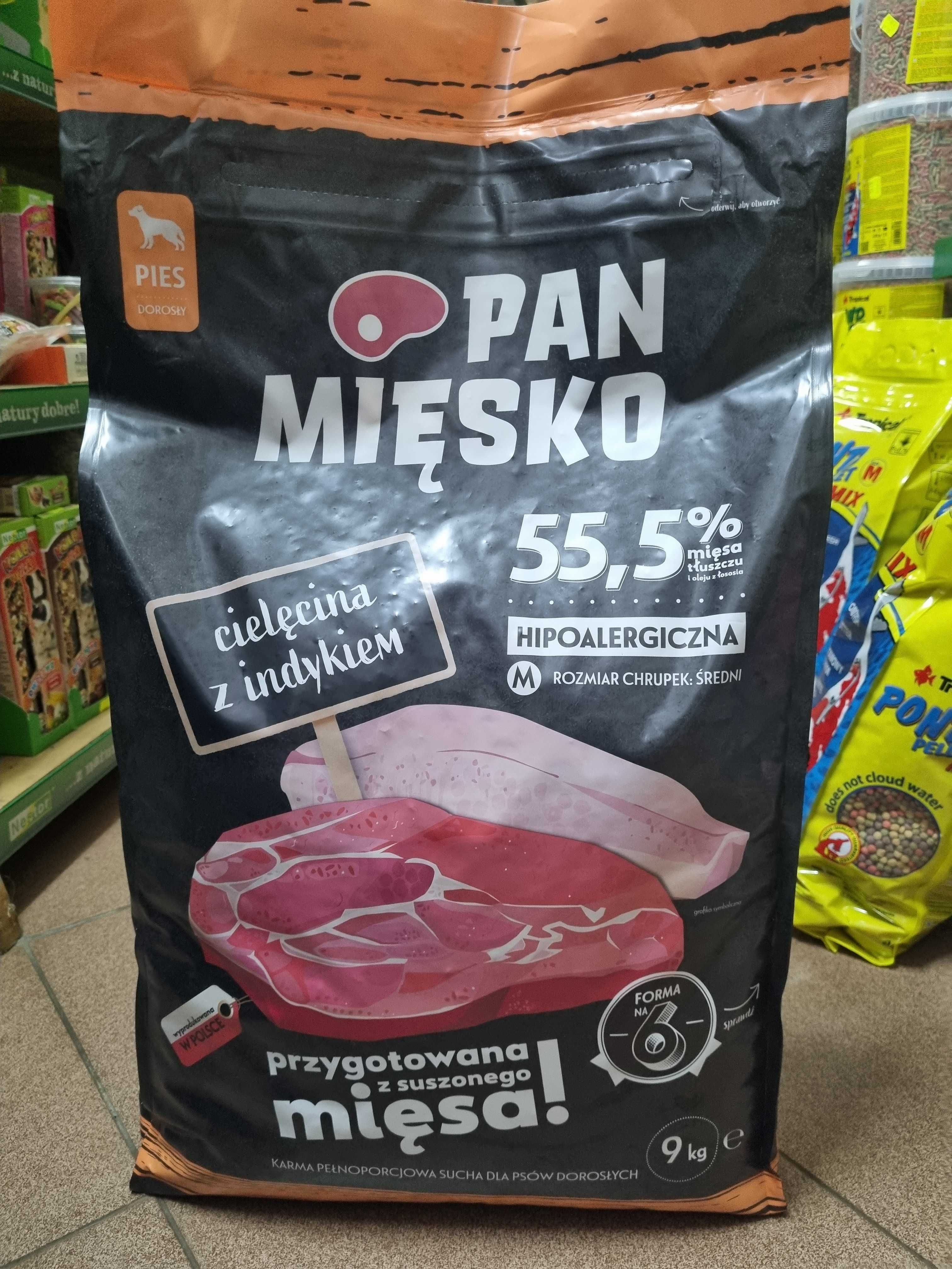 Karma Dla Psa Pan Mięsko Cielęcina z Indykiem 9 kg