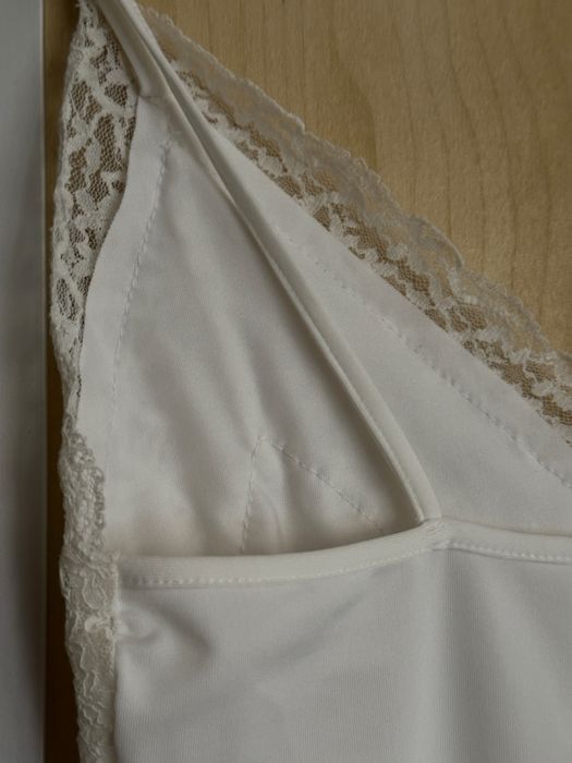 Białe koronkowe body, z dzianiny rozmiar S