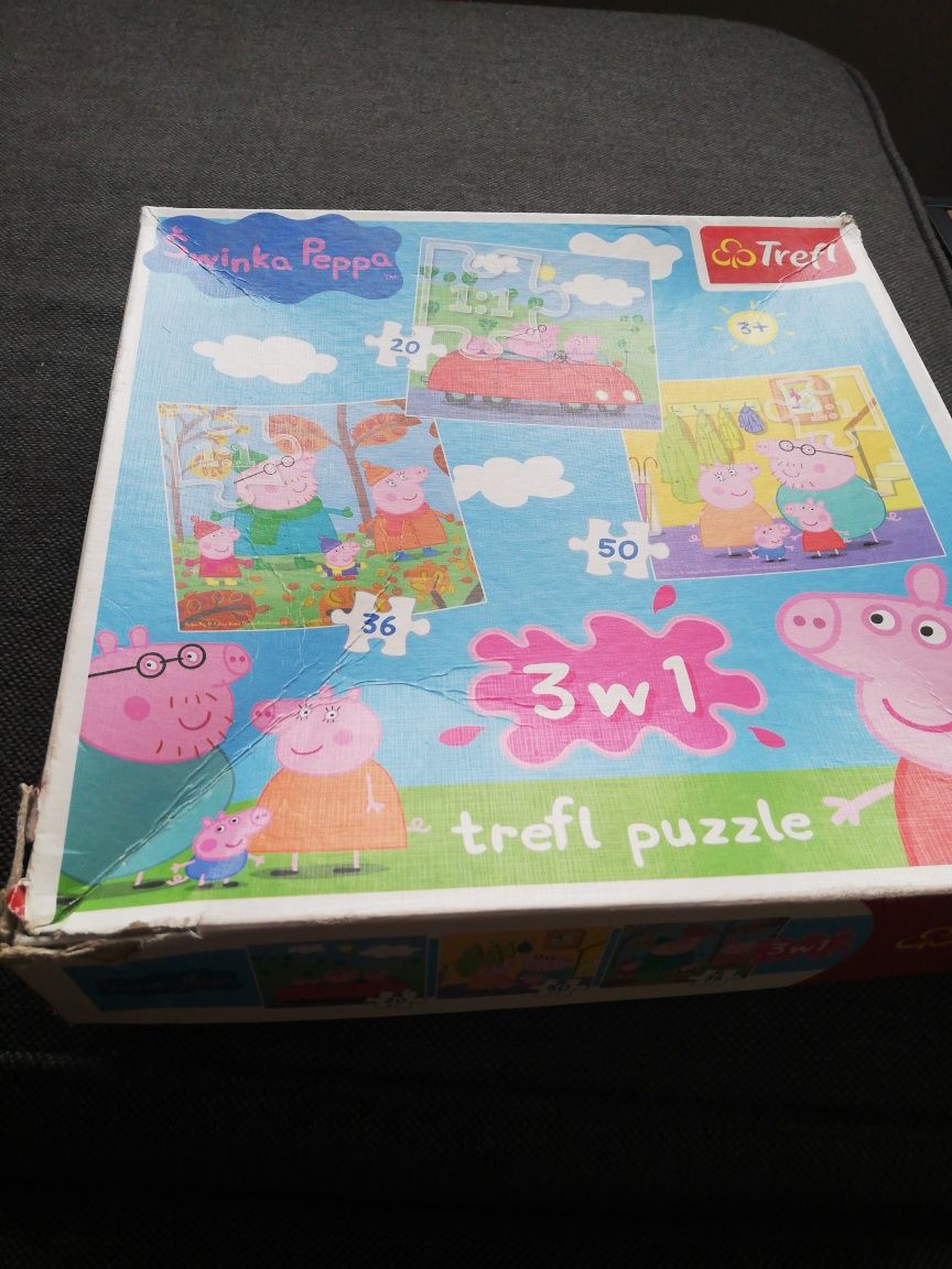 Puzzle Trefl, Świnka Peppa, 3 w 1