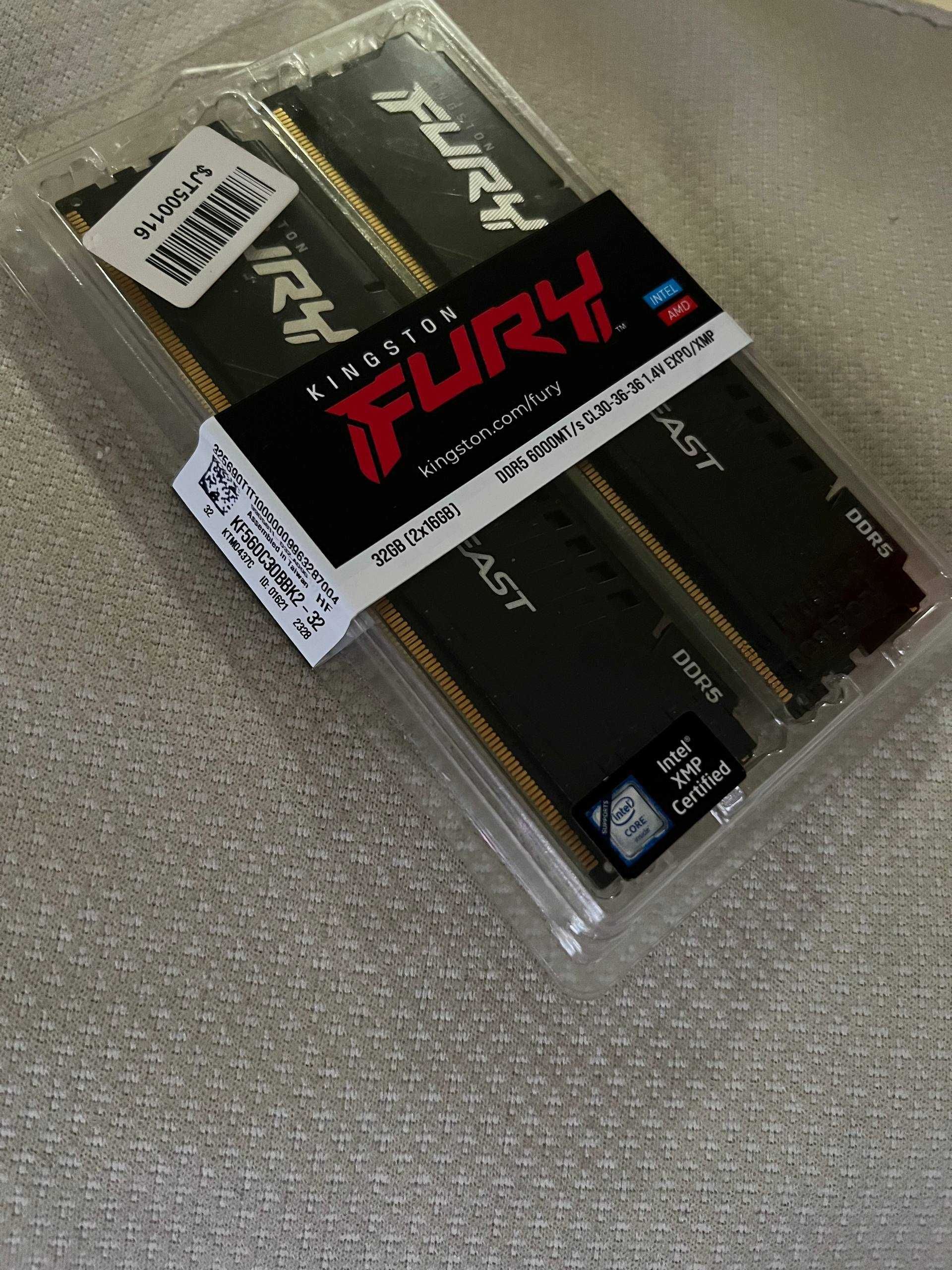 Kingston Fury Beast DDR5 32GB (2×16GB) 6000MHz CL30 XMP