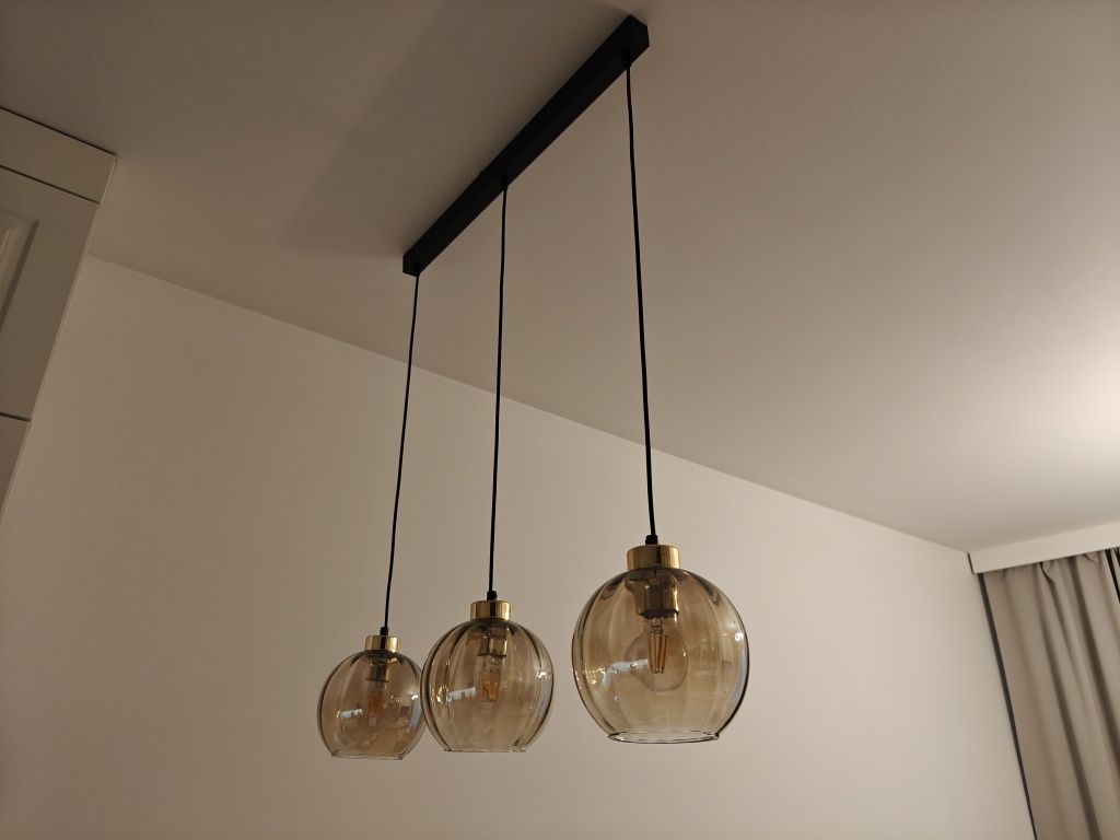 Lampa wisząca kule złota