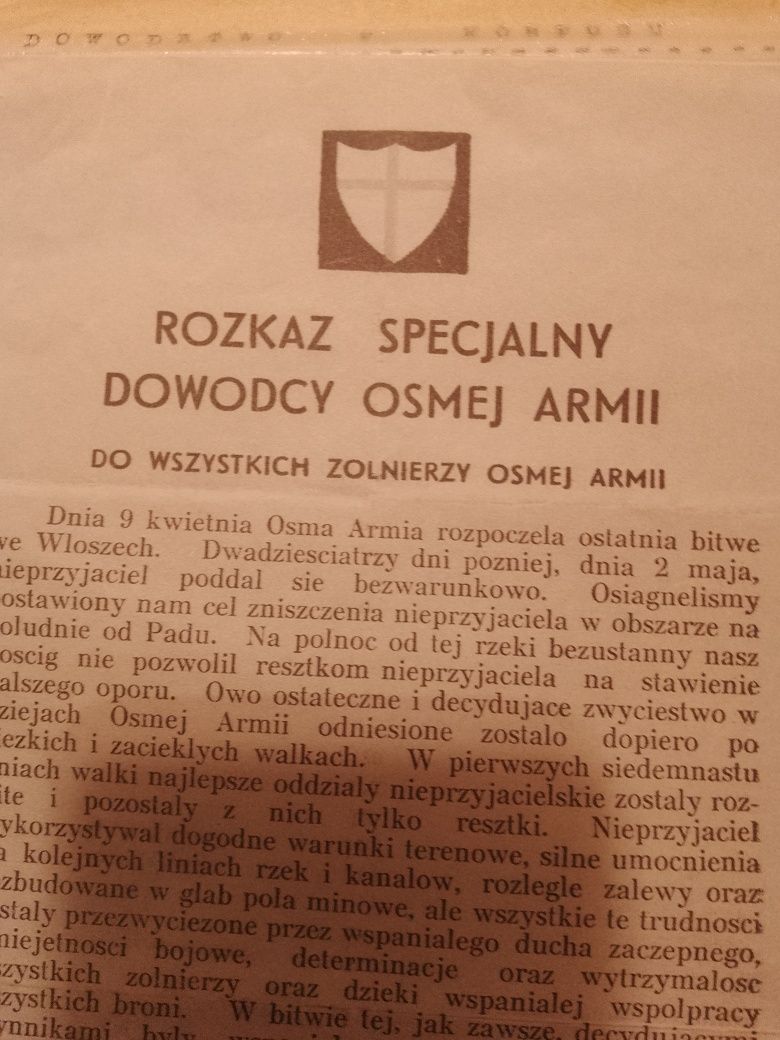 Reprint "Rozkaz specjalny dowódcy ósmej armii