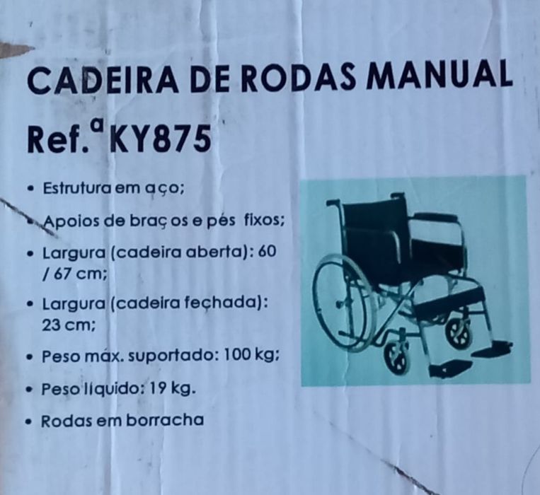Cadeira de rodas manual nova