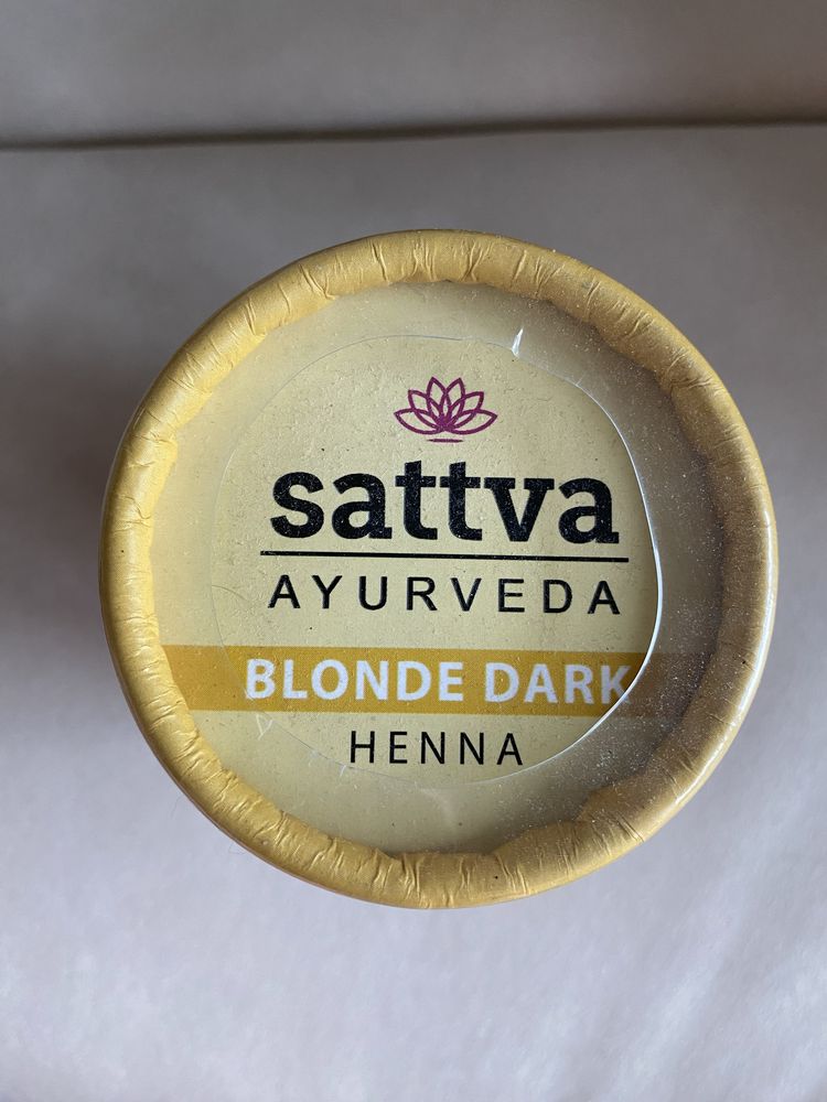 Sattva ayurveda naturalna ziołowa farba do włosów ciemny blond