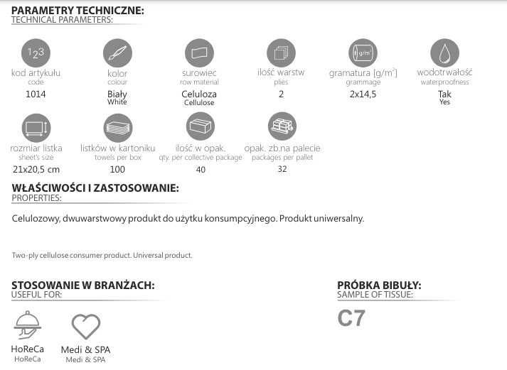 Chusteczki Estimo w kartoniku 2 warst. 100 szt. 40 kartoników
