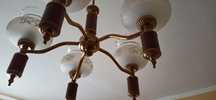 Lampa, żyrandol mosiężny bardzo ładny
