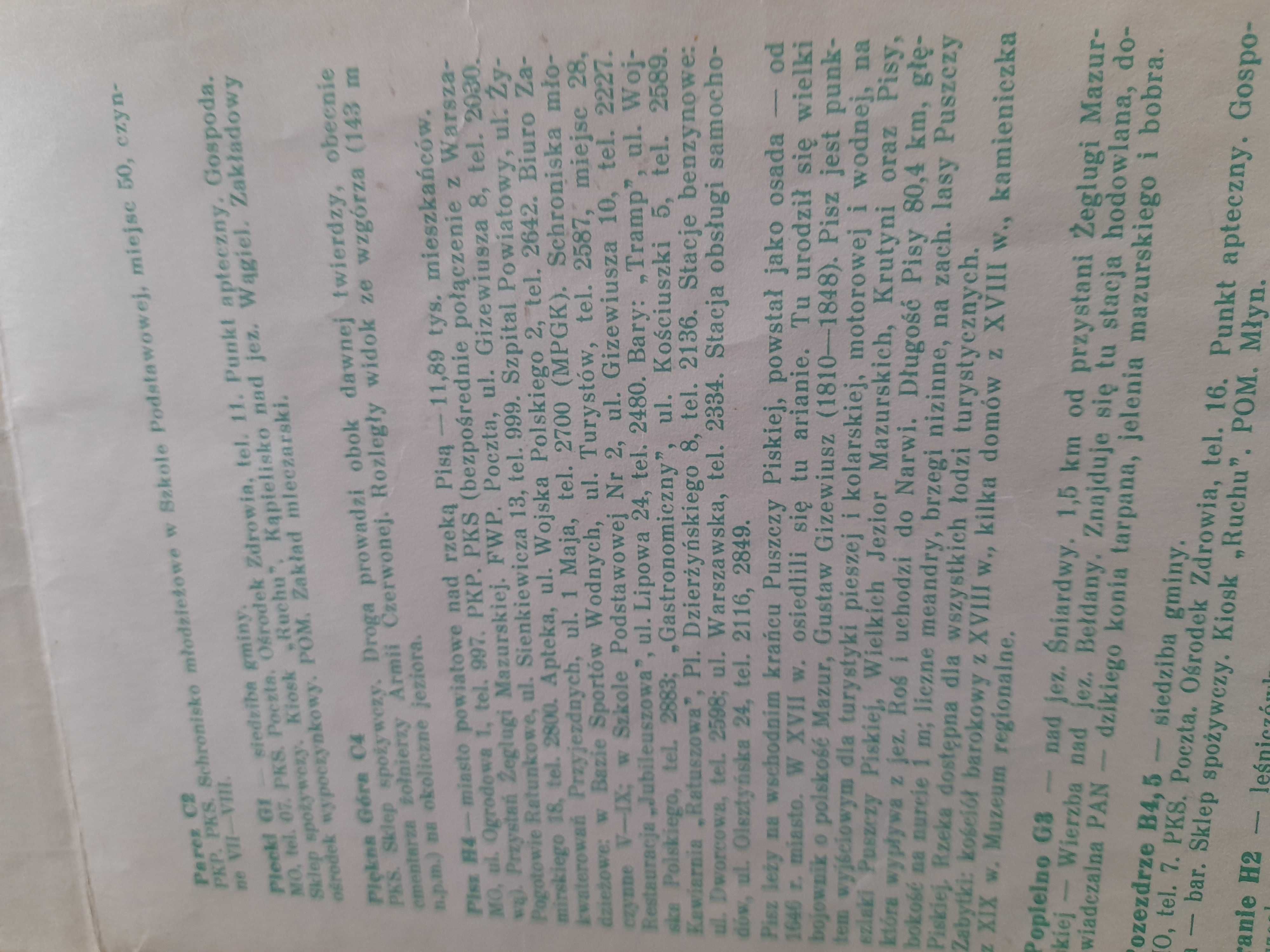 Mapy Wielkie jeziora mazurskie stare lata  1960 - 70