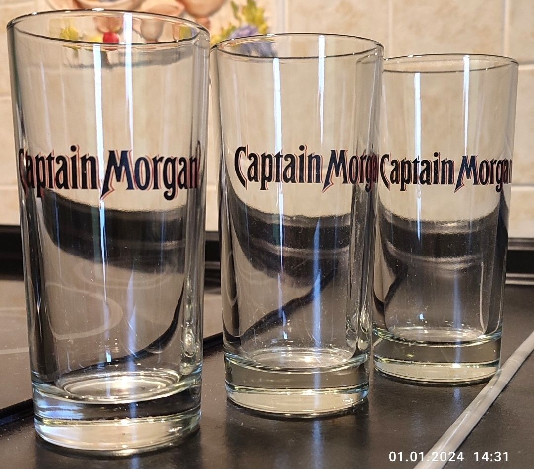 Captain Morgan, рюмки, стаканы , бокалы