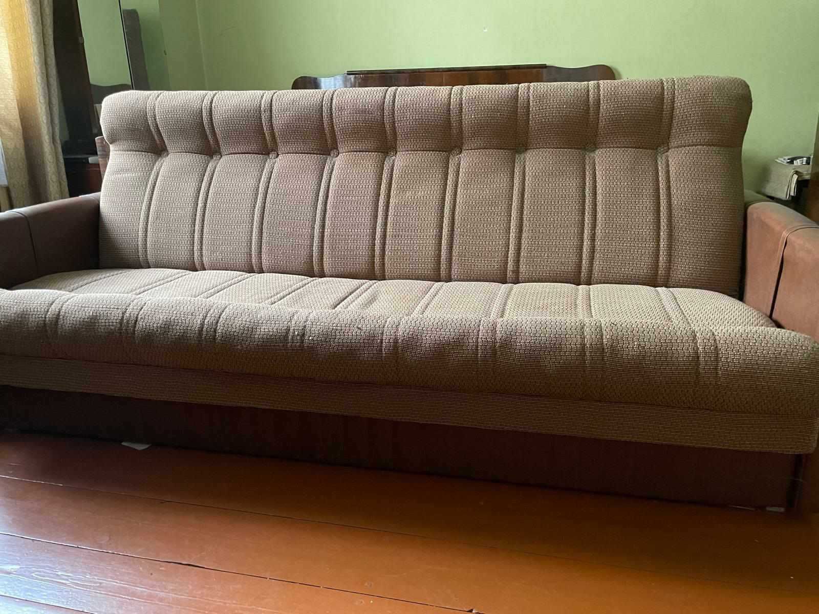 Tapczan / rozkładana kanapa sofa | PRL