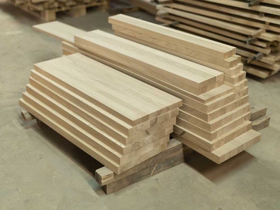 Schody na zamówienie - trep dębowy bukowy jesionowy - NA WYMIAR