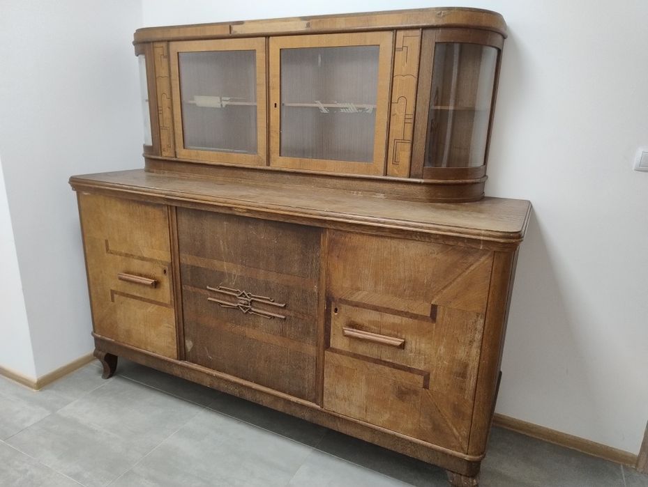 Kredens komoda witryna drewniana