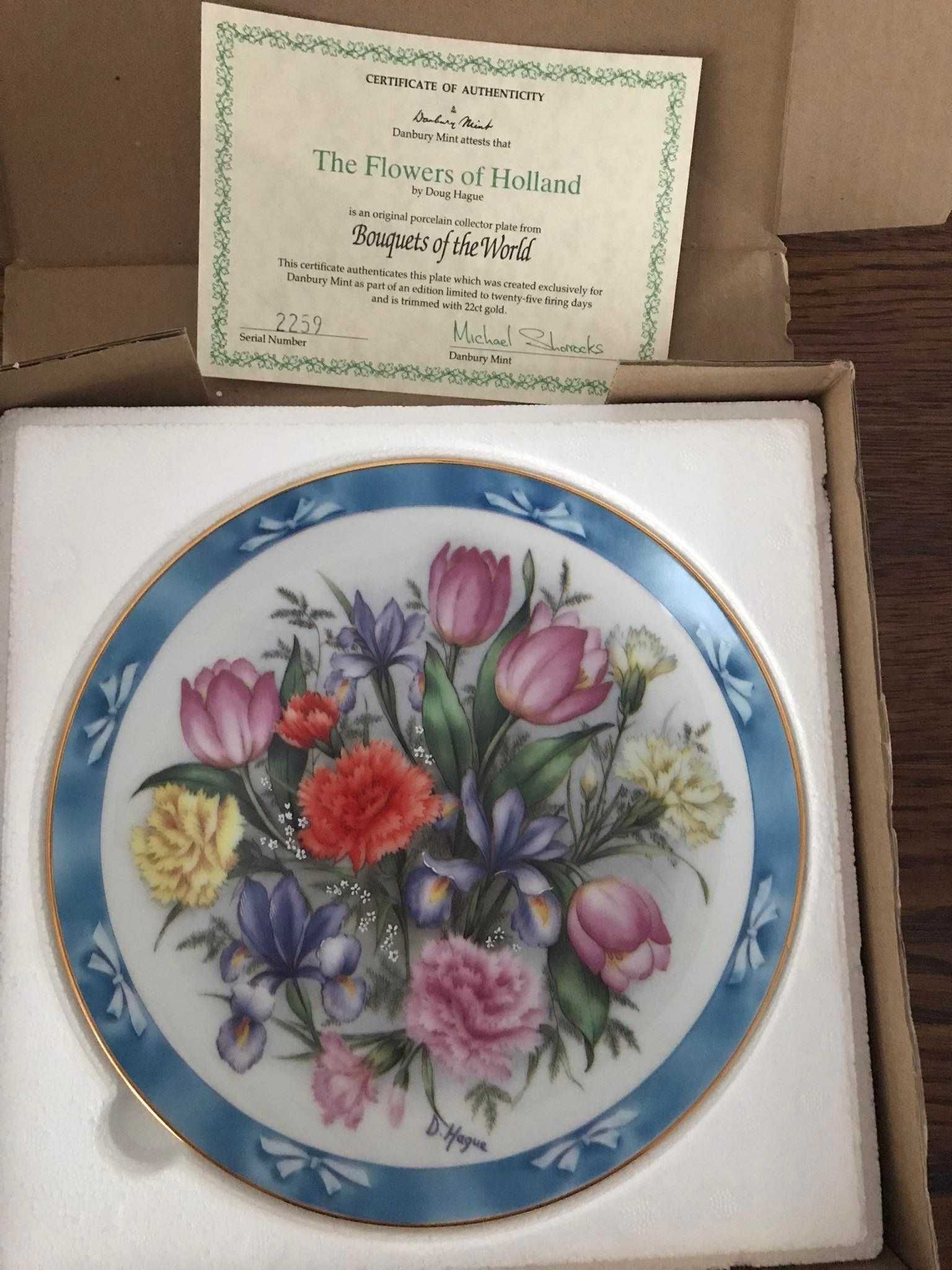 Talerz Danbury Mint Bouquets of the World kwiaty