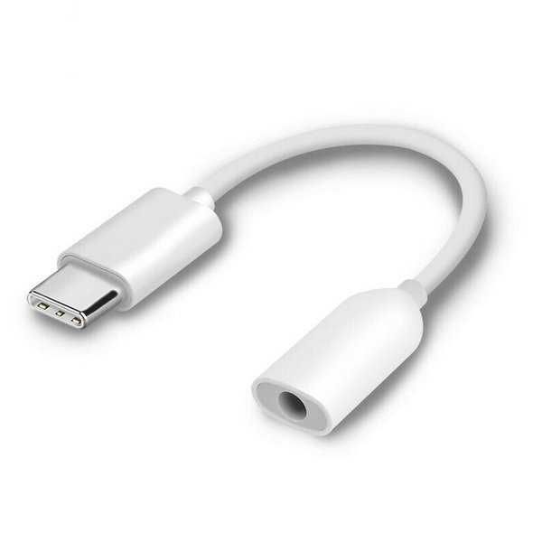 Adapter słuchawkowy z USB-C na 3.5 mm - biały