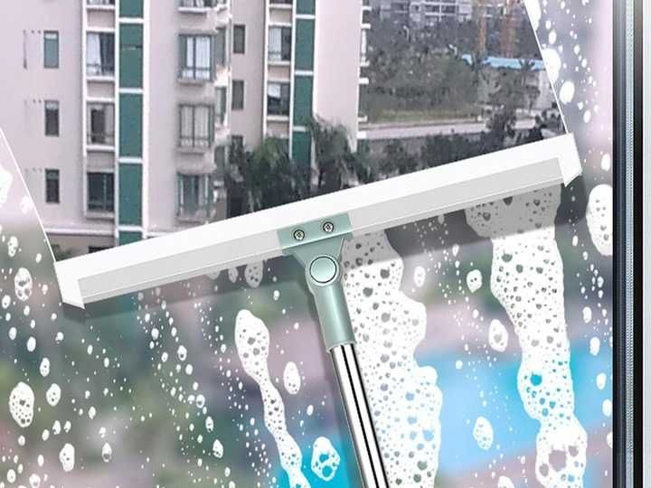 ŚCIĄGACZKA do Wody GUMOWA 50cm z Trzonkiem REGULOWANA do Podłóg Fug