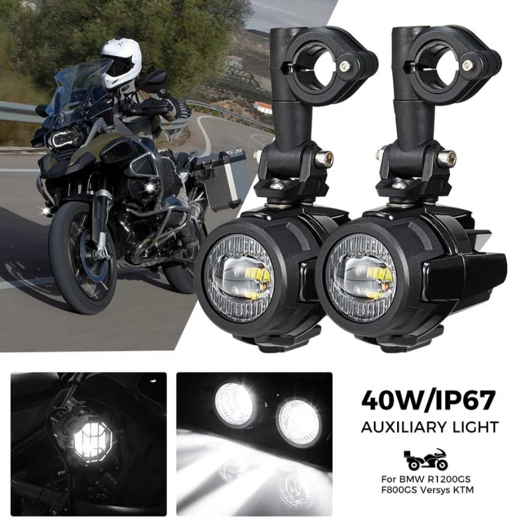 Faróis luz led universais para moto, Bmw Yamaha Suzuki Honda etc